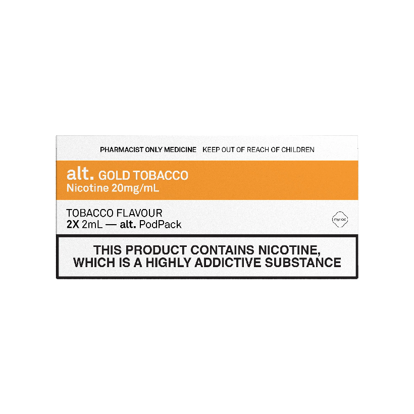 alt - Pods Gold Tobacco 2 x 2mL Pods