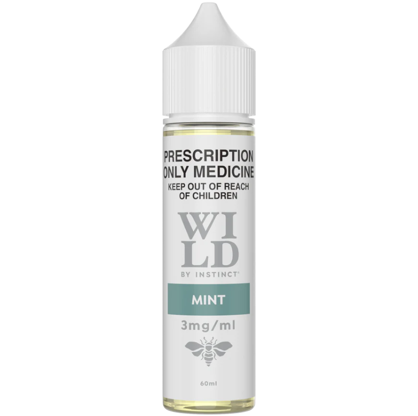 WILD BY INSTINCT MINT FREEBASE 3, 6 or 12mg (60ML BOTTLE) - S3