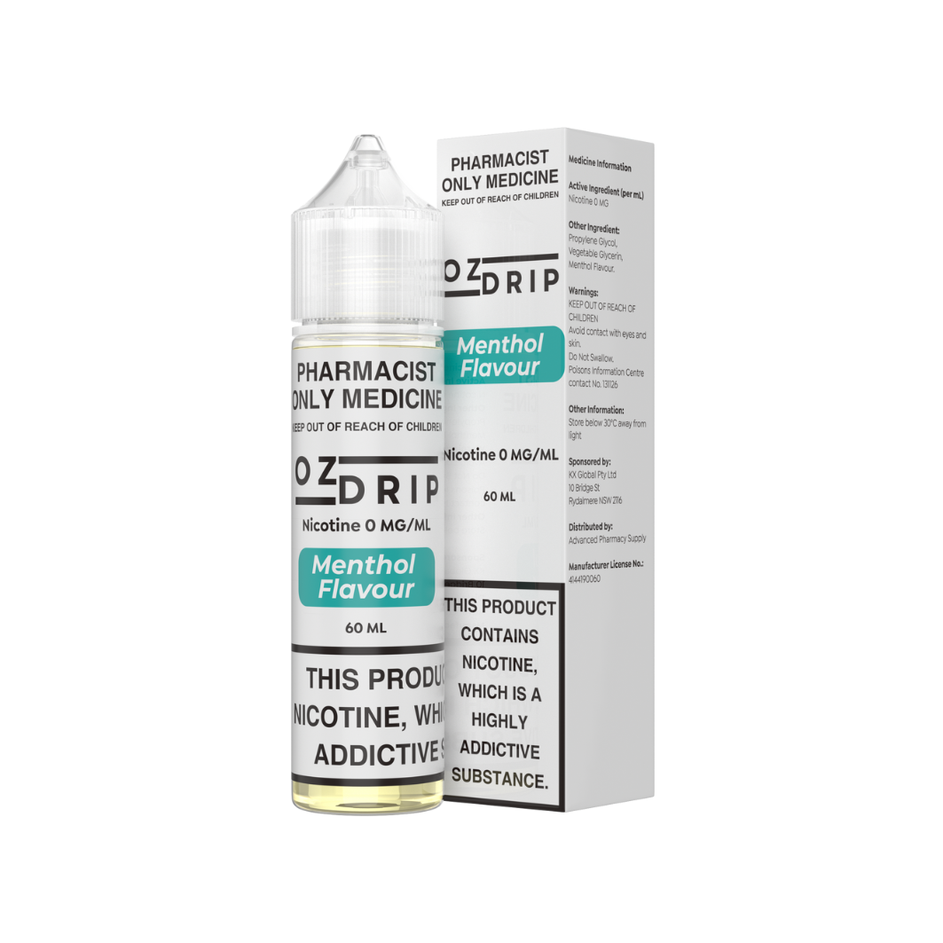 OZ Drip - Menthol Flavour Nicotine 0mg 60mL