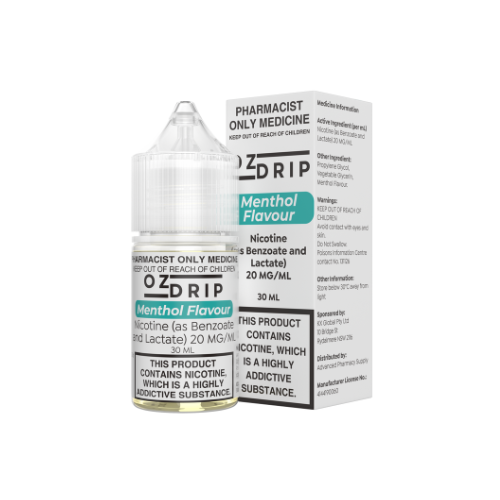 OZ Drip - Menthol Nicotine Salts 20, 35 or 50mg/ml (30mL Bottle)