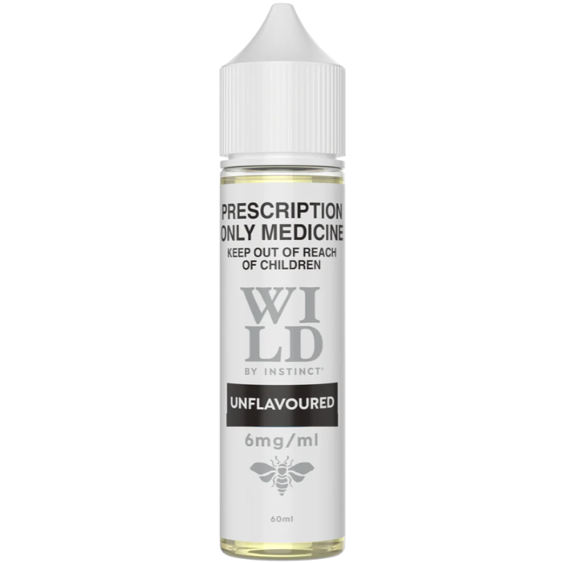 WILD BY INSTINCT UNFLAVOURED FREEBASE 3 or 6mg (60ML BOTTLE) - S3