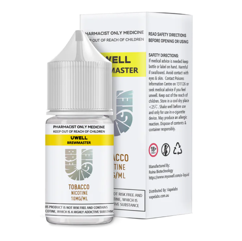 UWELL BREWMASTER TOBACCO NICOTINE SALTS (30ML BOTTLE) - S3 25/50mg