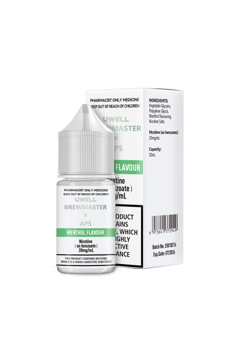 Uwell - BrewMaster x APS Menthol Flavour Nicotine Salt 20mg  (30mL)