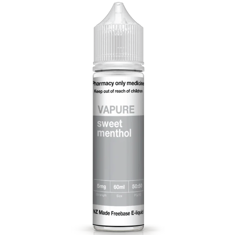VAPURE SILVER MENTHOL FREEBASE (60ML BOTTLE) 5/10mg