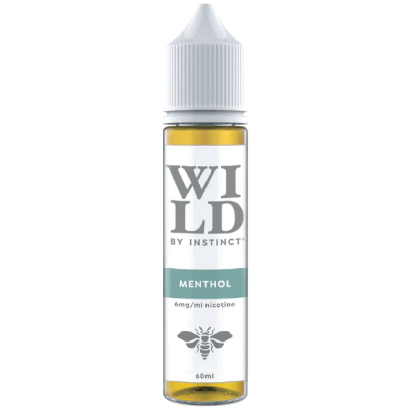 WILD BY INSTINCT MENTHOL FREEBASE 3, 6 or 12mg (60ML BOTTLE) - S3