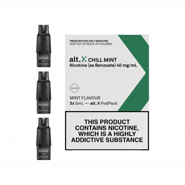 alt. X Pods Chill Mint 20mg/mL 1x5mL and 40mg/mL 3x5mL pods